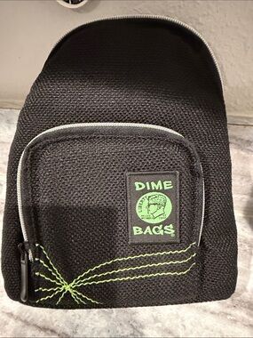 Dime Bags Black and Neon Green mini Backpack